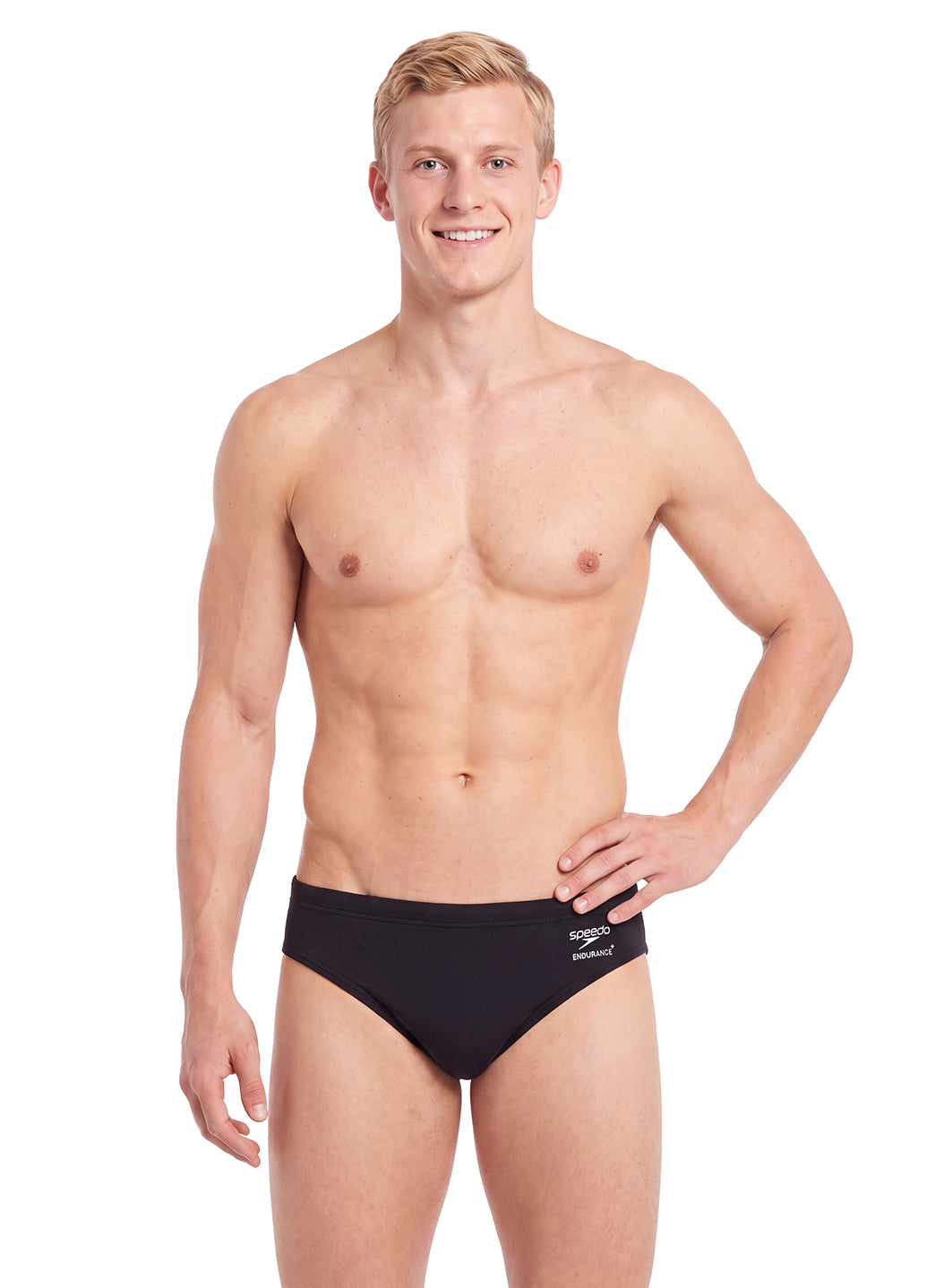 Speedo Men's Solid Endurance+ Max Brief Swimsuit at SwimOutlet.com