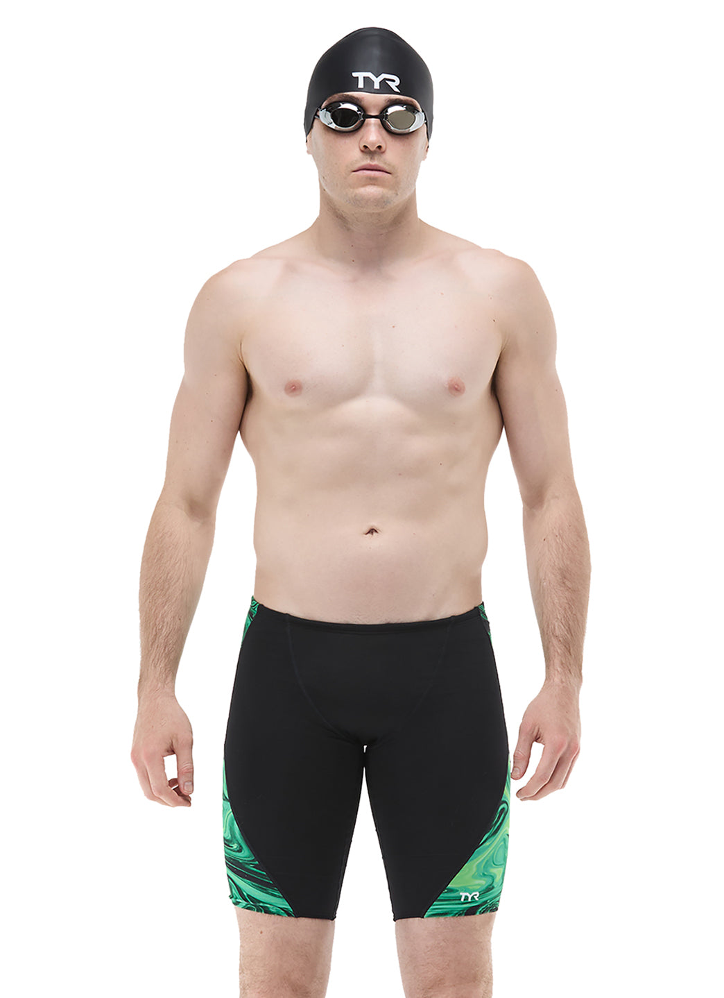 TYR Men's Olea Blade Splice Jammer Swimsuit at SwimOutlet.com