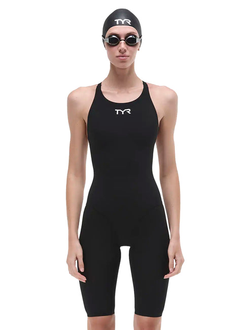 TYR Women's Thresher Solid Open Back Tech Suit Swimsuit