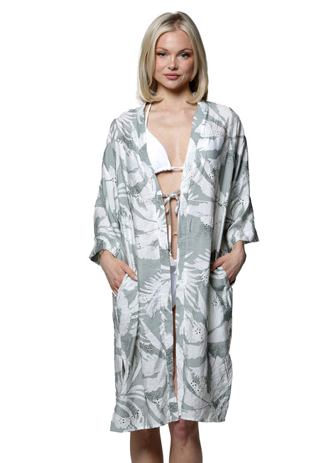 J.Valdi Women's Copacabana Open Front Duster Kimono