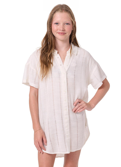 O'Neill Girls' Kyra Button Down Cover Up (Big Kid)