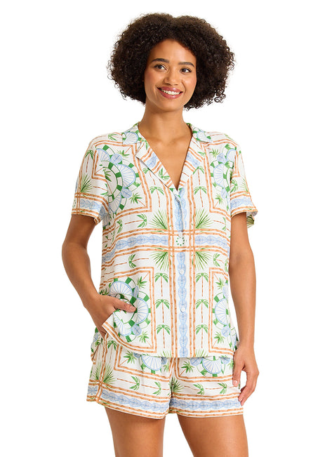 Tommy Bahama Women's Poolside Palms Camp Shirt