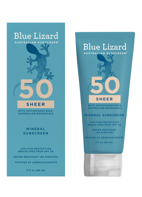 Blue Lizard Sheer Body Mineral SPF 50 Sunscreen Lotion 3 oz