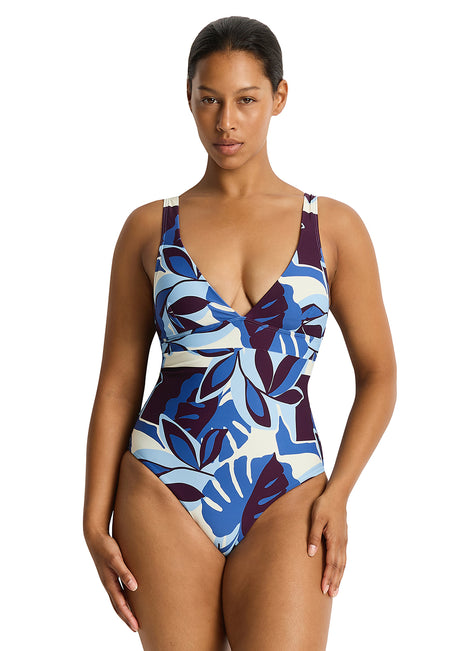 Sea Level Women's Rumba Longline Tie Back One Piece Swimsuit