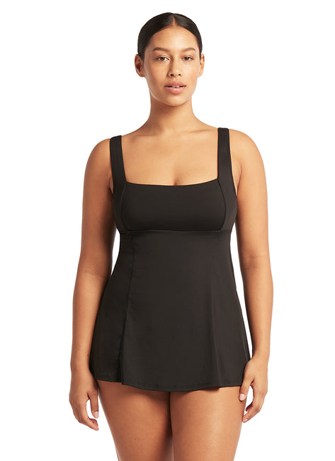 Sea Level Women's Essentials Square Neck Swim Dress