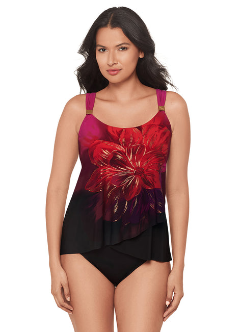 Miraclesuit Women's Petali Rosa Dazzle Tankini Top