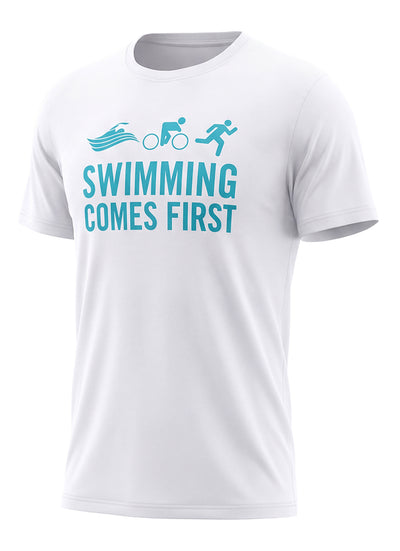 USMS Unisex Swimming Comes First Short Sleeve Tee
