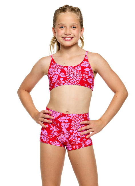 Next Girls Girls' Racerback Bralette/Swim Short Two-Piece Swimsuit Set (Big Kid/Tween)
