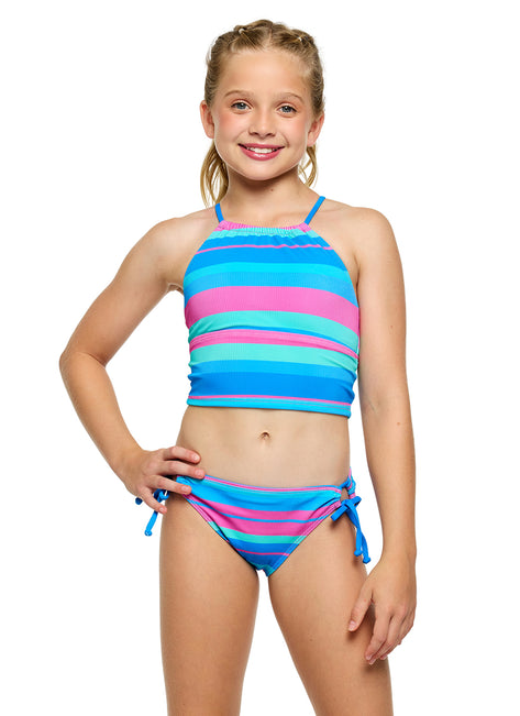 Next Girls Girls' High Neck Tankini/Hipster Two-Piece Swimsuit Set (Big Kid/Tween)