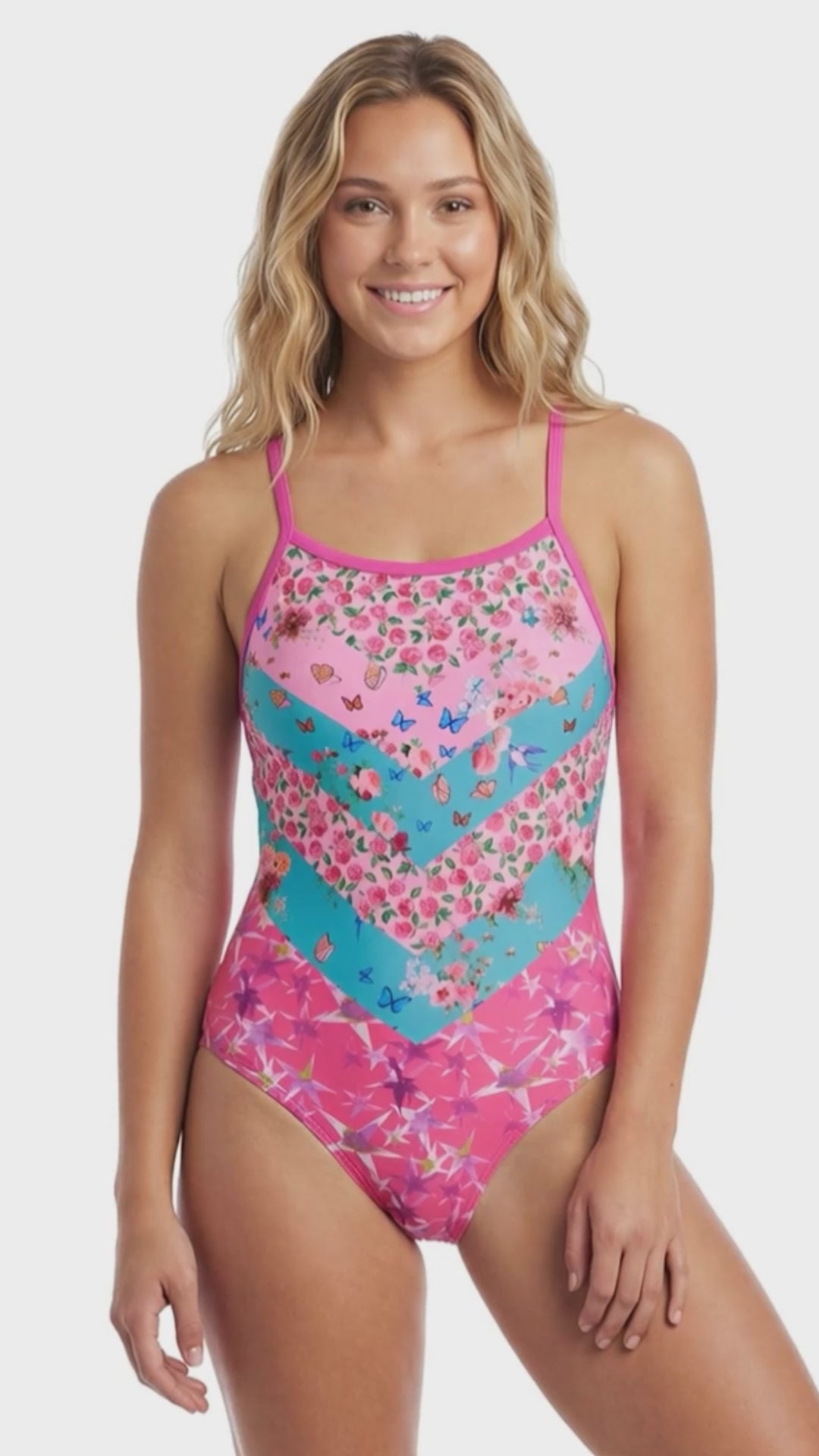 Sporti Daydream Whimsy Thin Strap One Piece Swimsuit (22-44) at