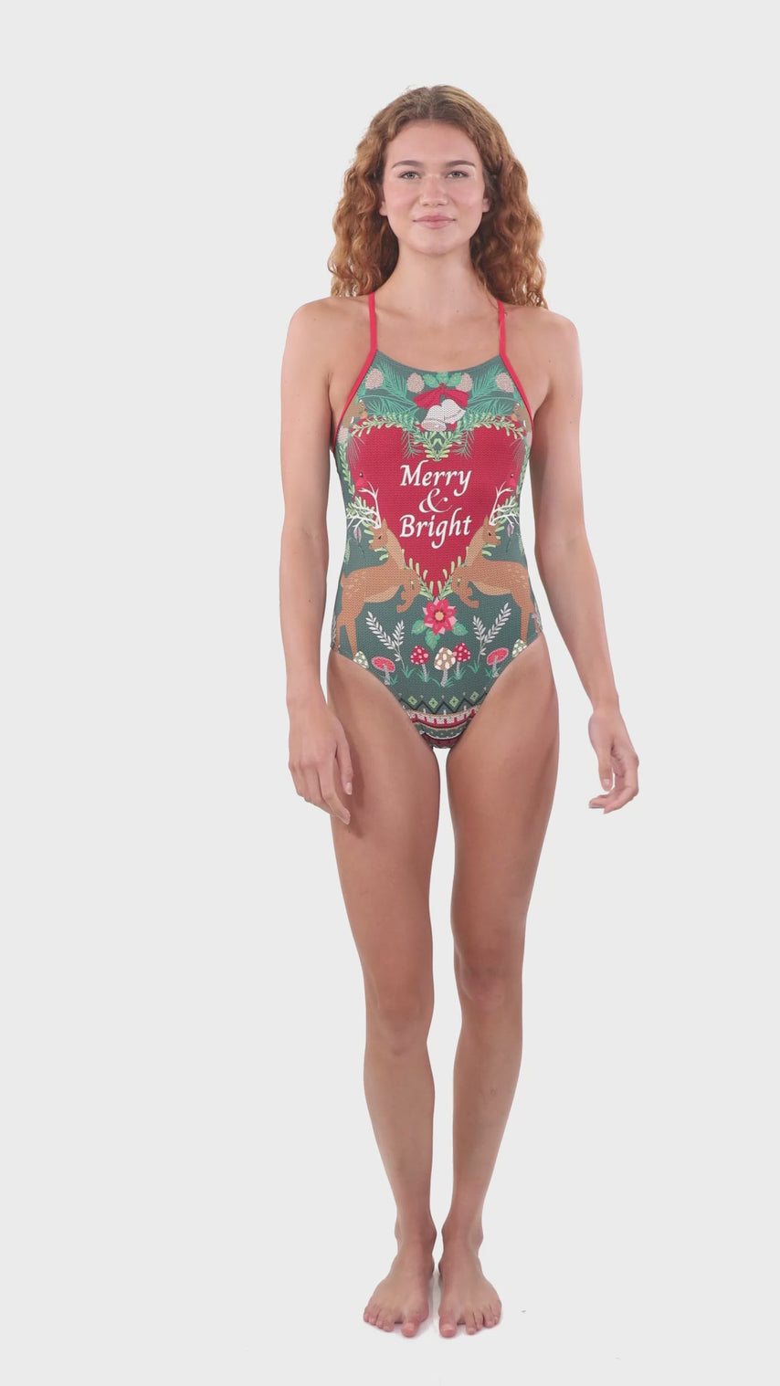 Sporti Granny Sweater Merry & Bright Micro Back One Piece Swimsuit (26-40)