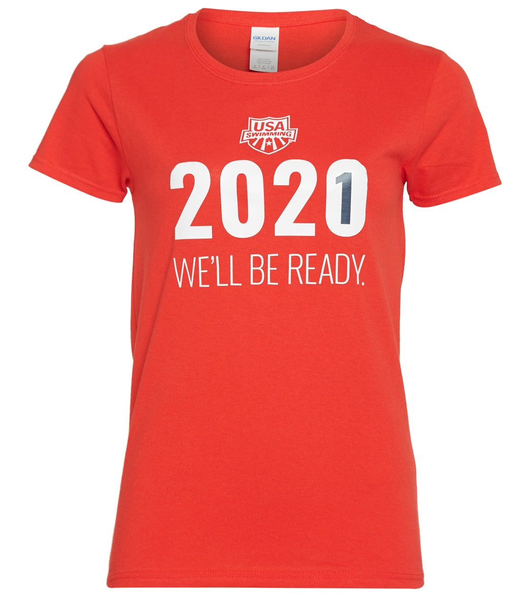 USA Swimming Womens 2021 We Will Be Ready Crew Neck T-Shirt at SwimOutlet 