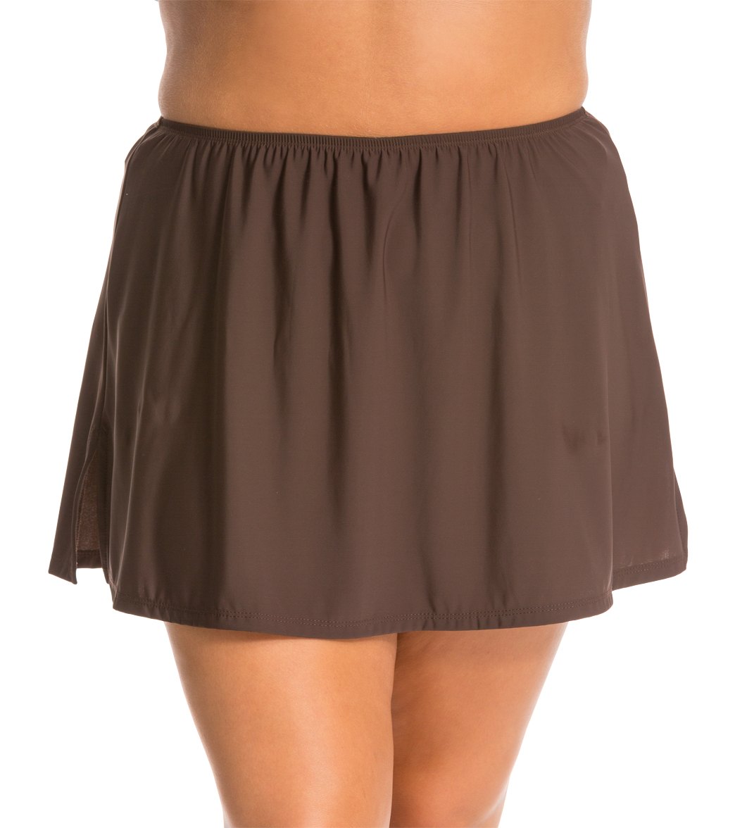 Topanga Plus Size Solid Cover Up Skirt