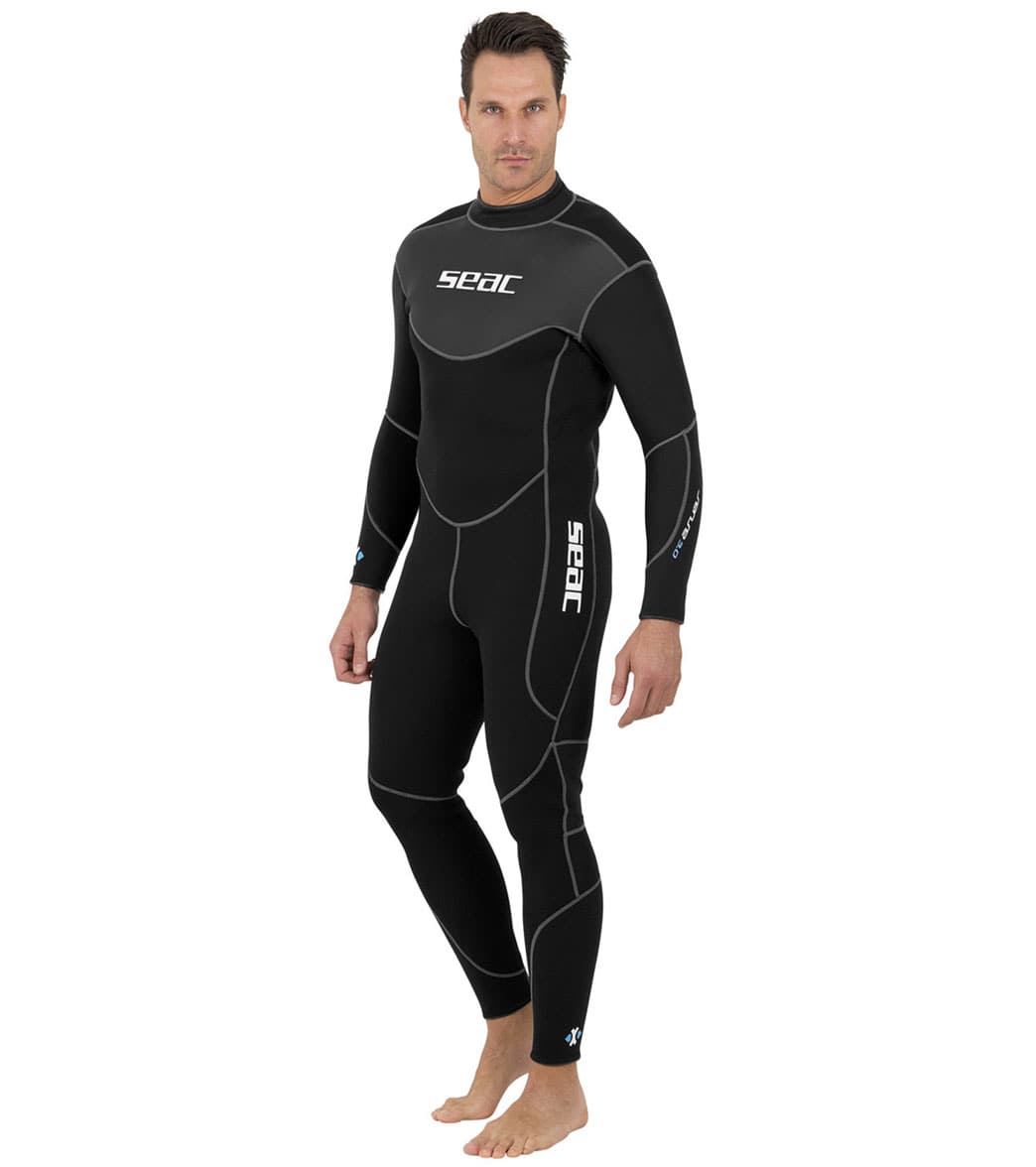 Seac USA Mens Sense Black 3mm Full Wetsuit at SwimOutlet