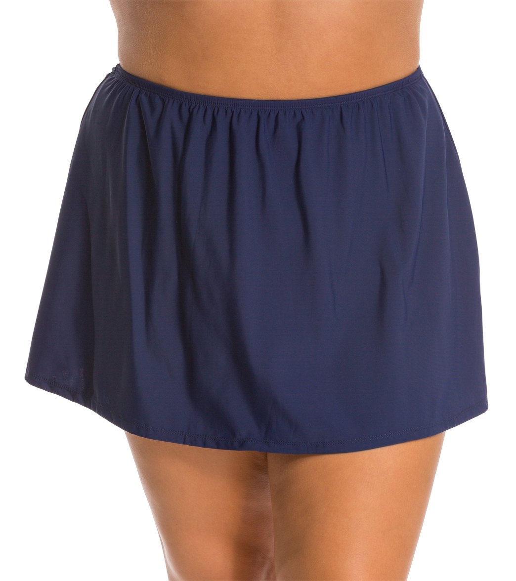 Topanga Plus Size Solid Swim Skirt