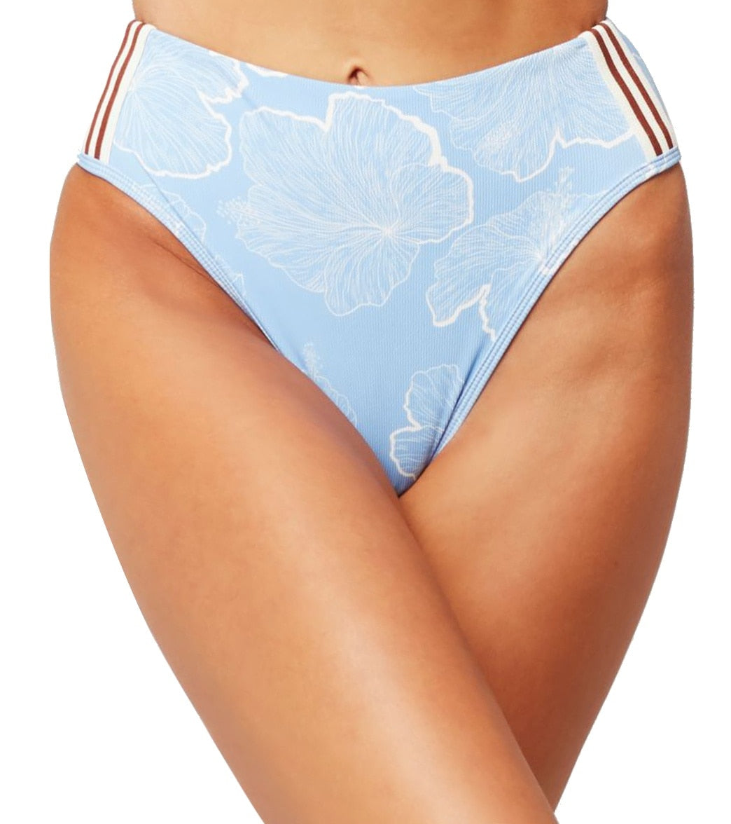 L-Space Hibiscus Printed Rib Snyder Bikini Bottom