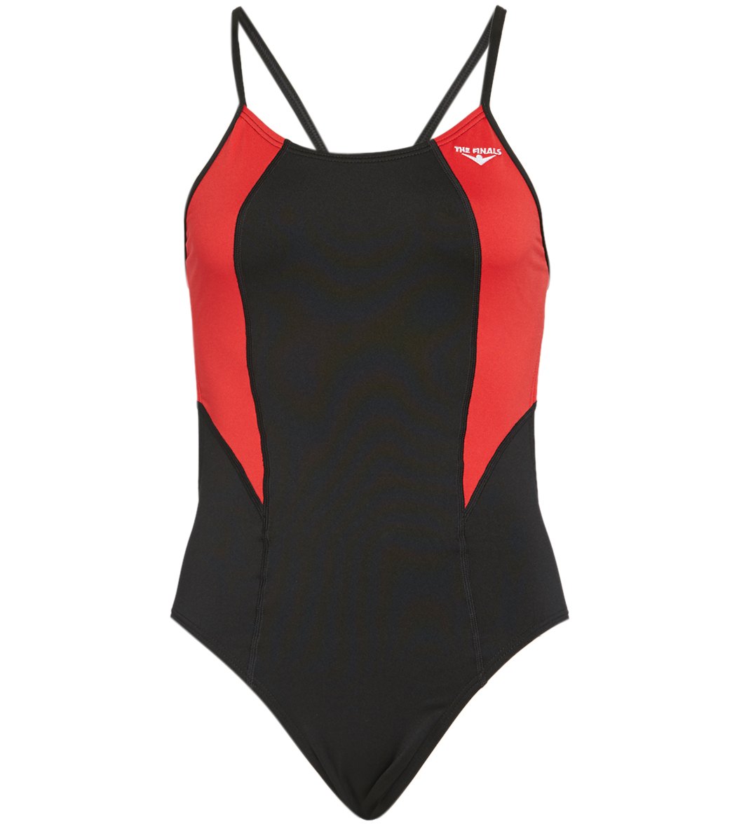 The Finals Womens Surf Splice Swan Back One Piece Swimsuit