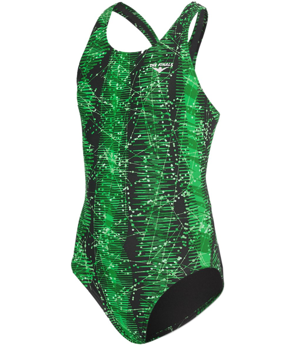 The Finals Girls Edge Wave Back One Piece Swimsuit