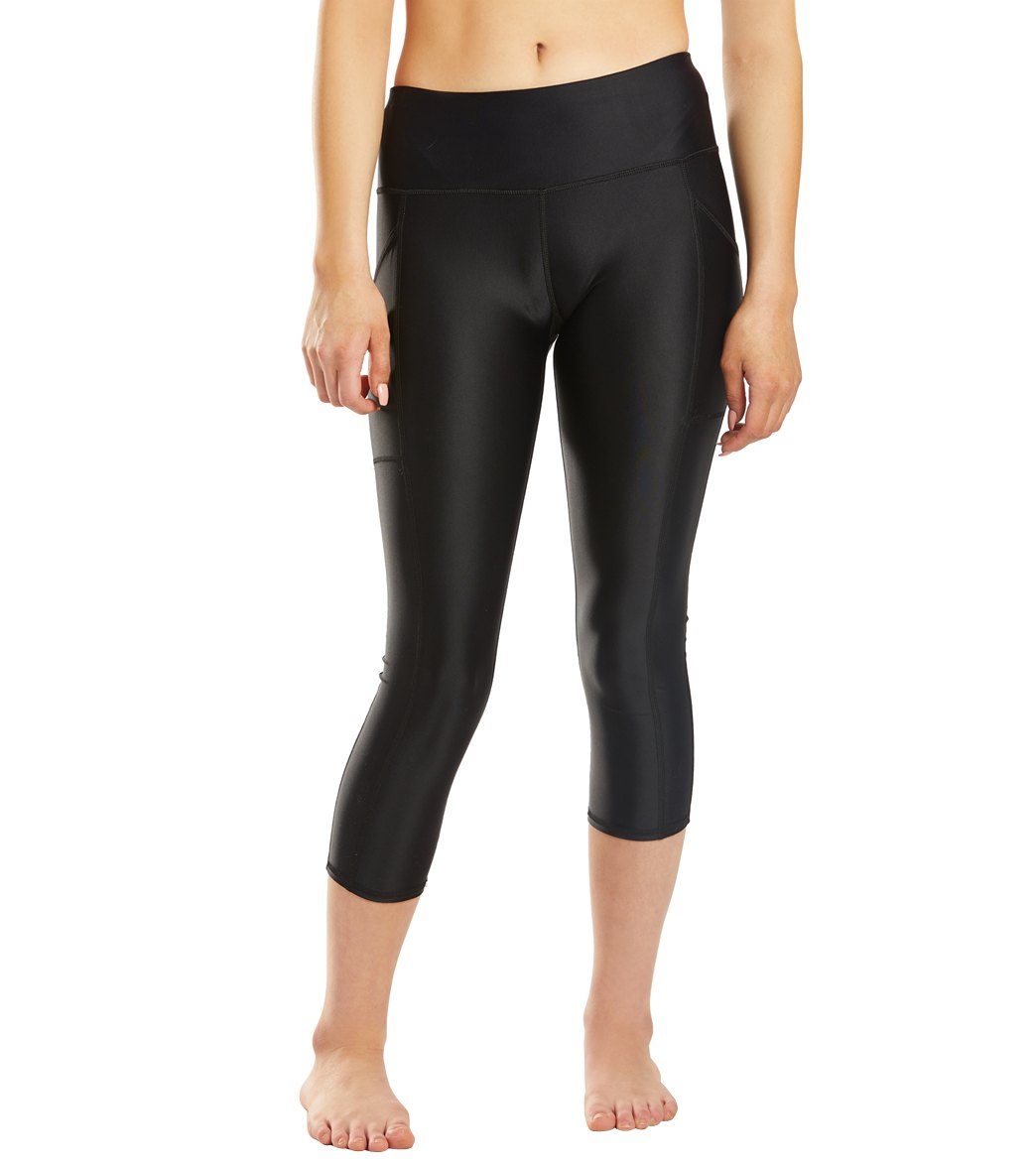 Gottex Women's Workout Pants Size Small Leggings Black White Phone Pocket  Side c - $25 - From April