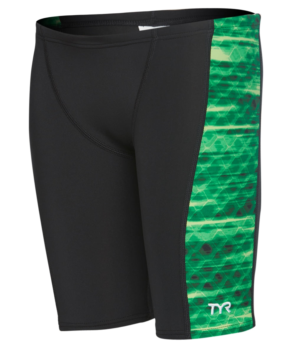 TYR Hexa Jammer Garçon - Maillot De Bain Enfant Coupe Jammer Moderne, Résistant Et Confortable