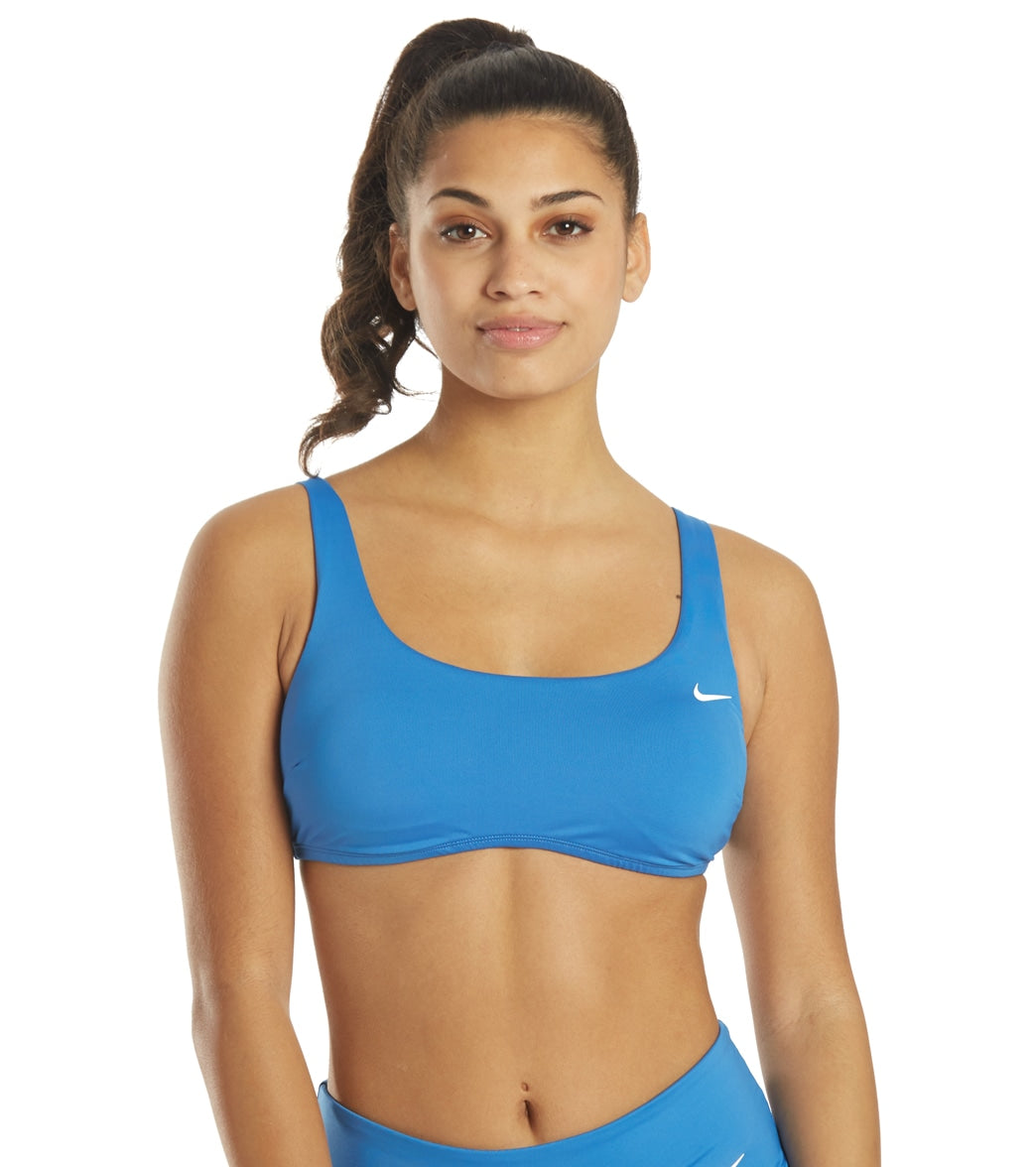 Nike Women's Essential Scoop Neck Bikini Top at