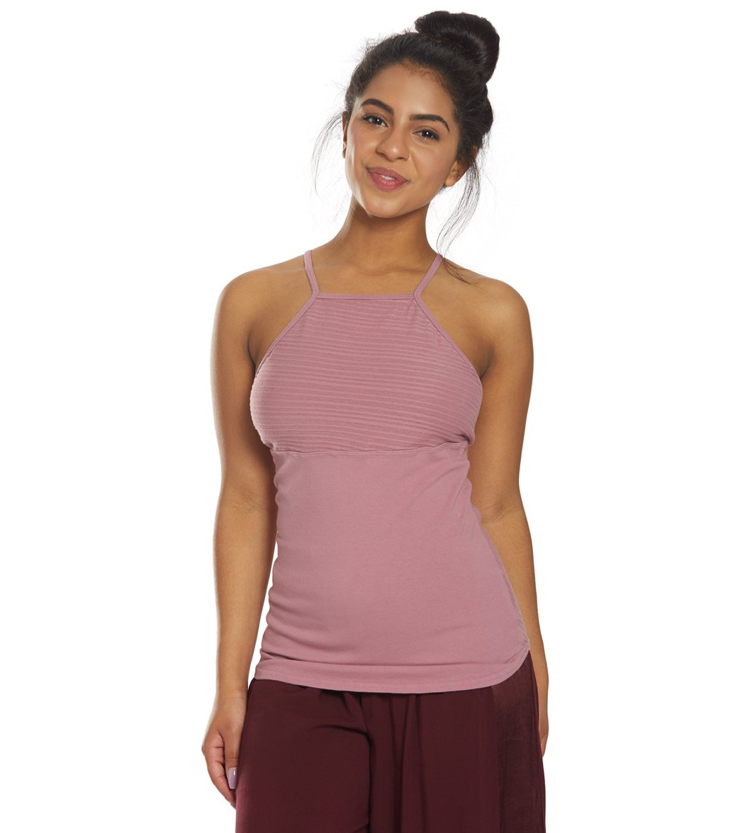 Hard Tail Mitered Low V-Back Yoga Support Tank