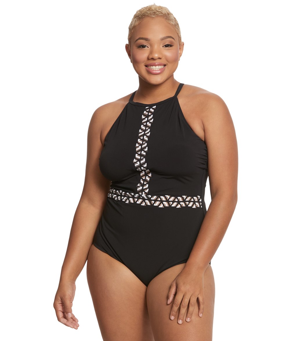 Profile by Gottex Plus Size High One Piece Swimsuit at SwimOutlet.com