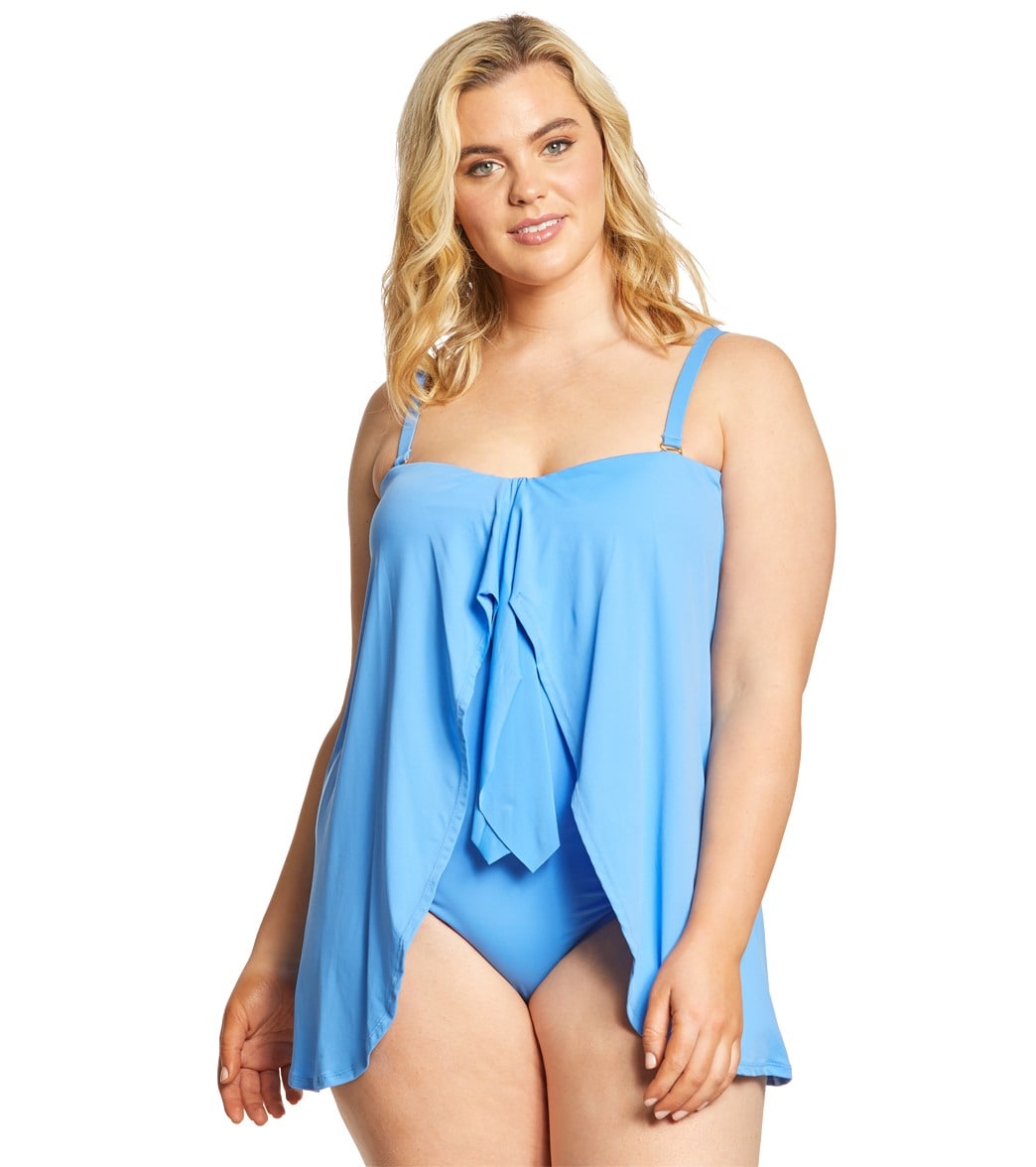 Ralph lauren flyaway swimsuit plus size Clearance