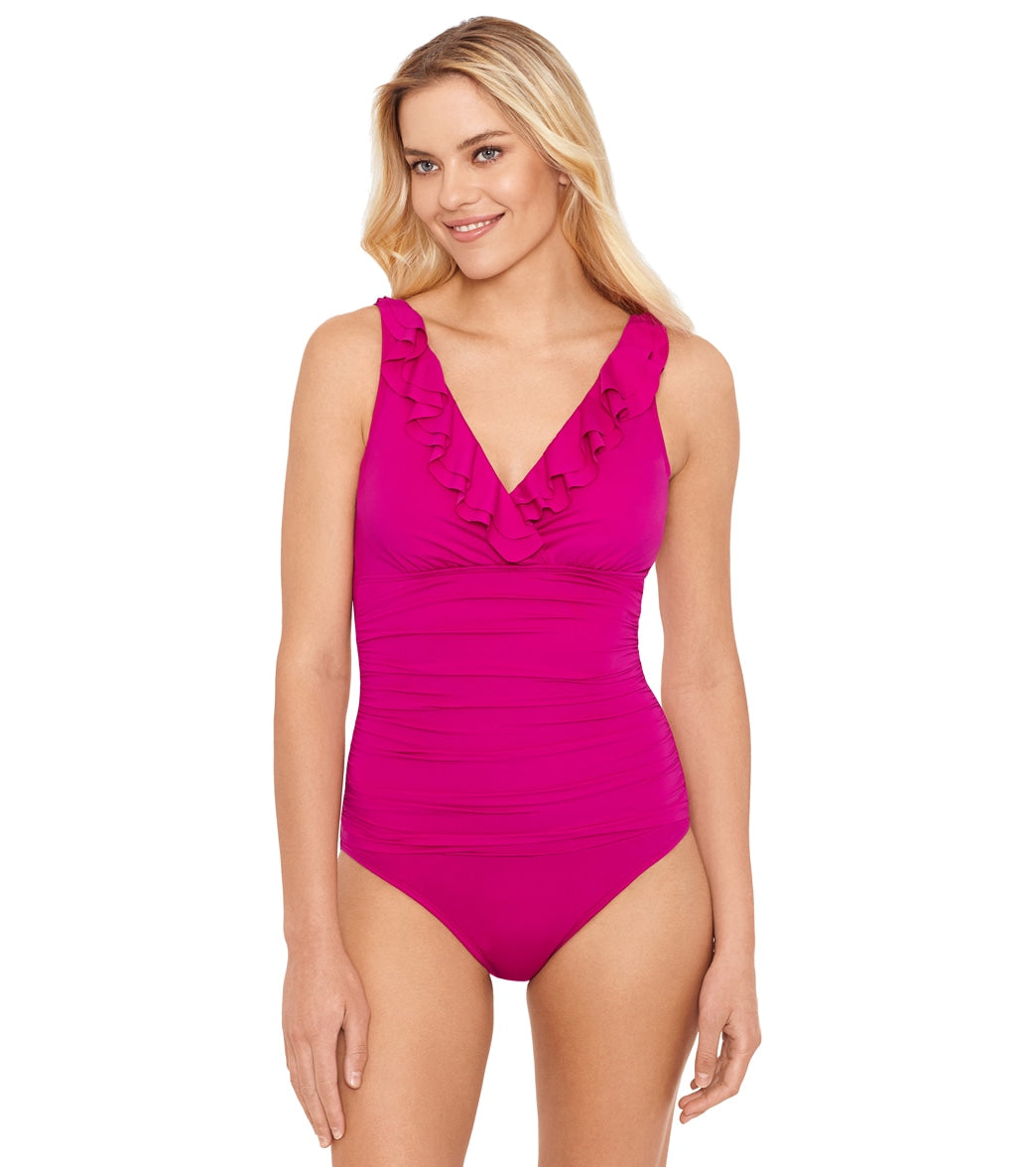 Ralph lauren one piece ruffle swimsuit Clearance