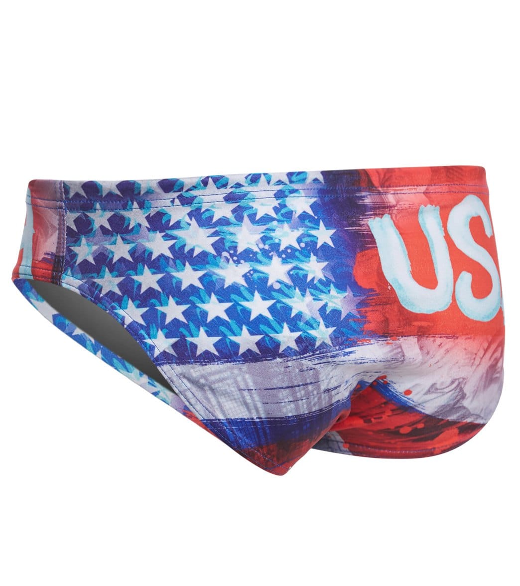 Turbo Mens USA Painting Water Polo Brief at SwimOutlet