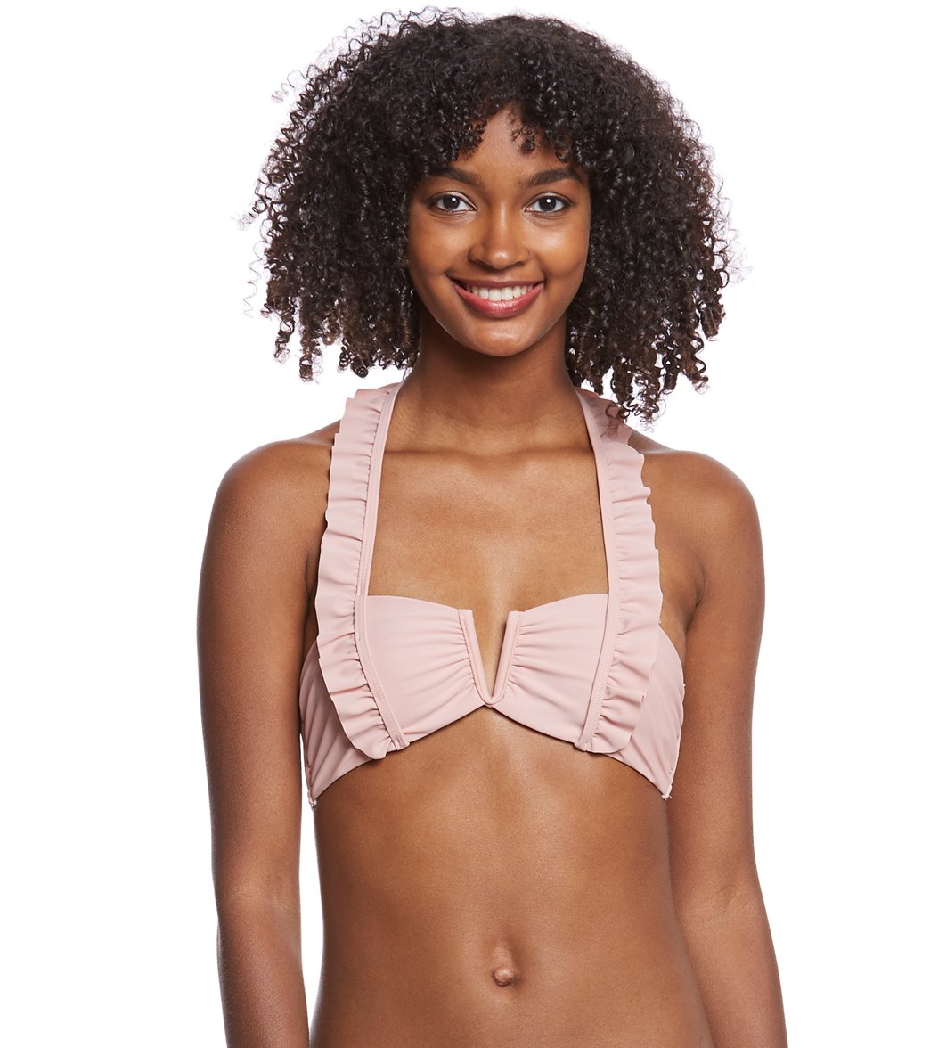 Somedays Lovin Hibiscus Frill Bikini Top at