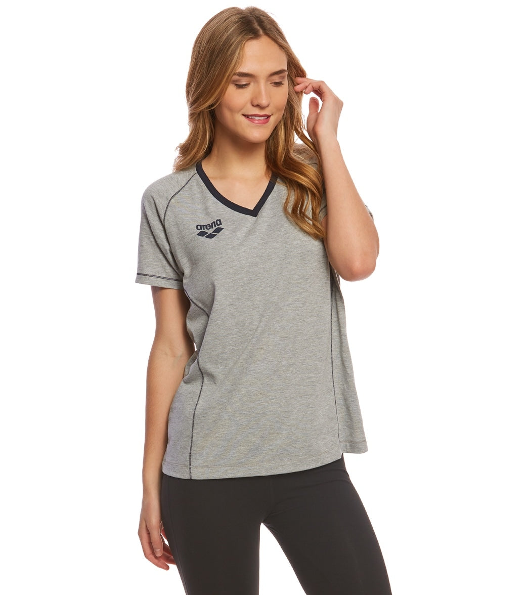 Arena Womens Team Line Short Sleeve V Neck T Shirt