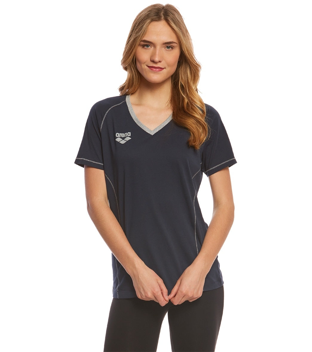 Arena Womens Team Line Short Sleeve V Neck T Shirt