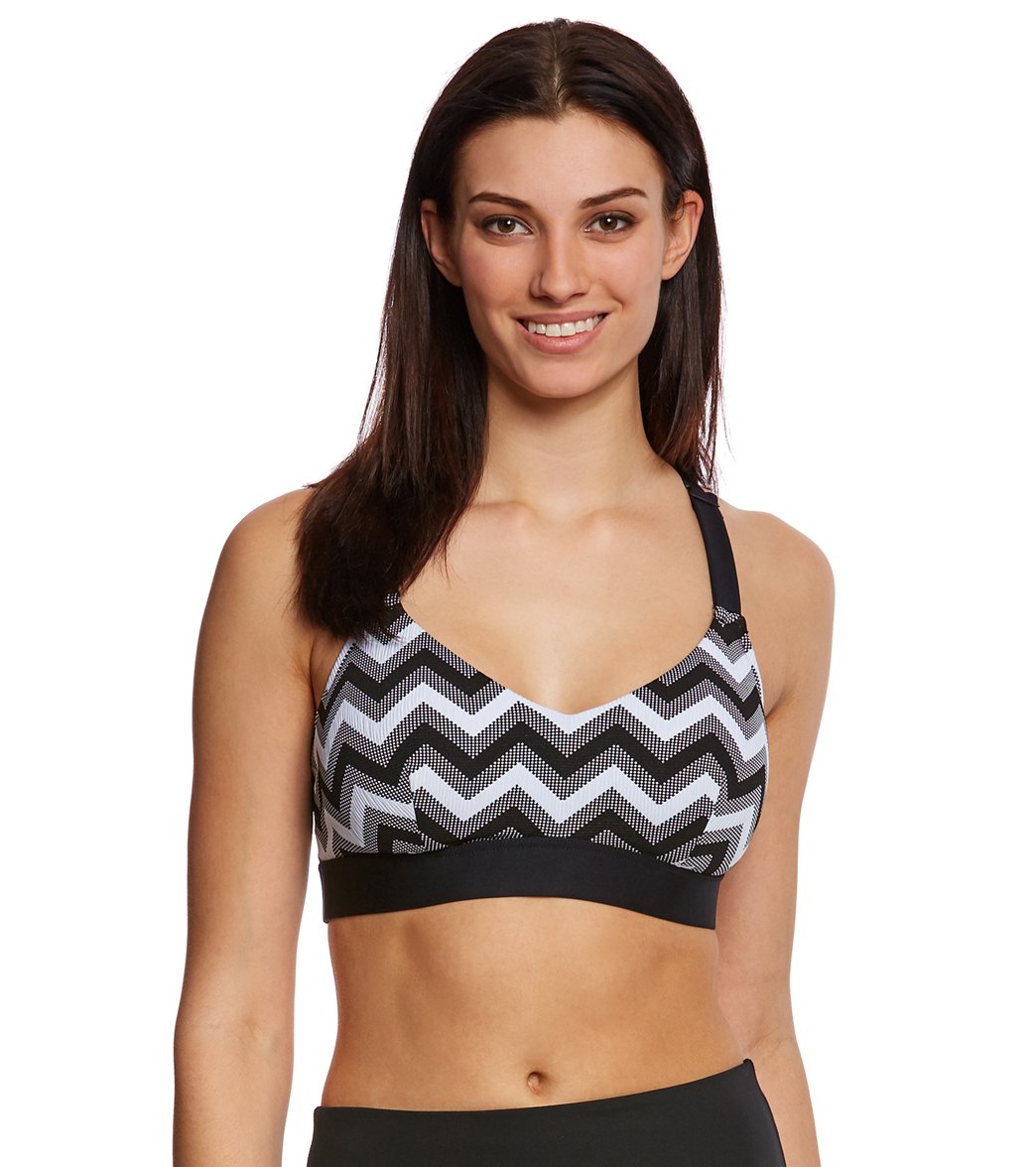 Seafolly Womens Horizon Luxe Active Bralette Fitness Top