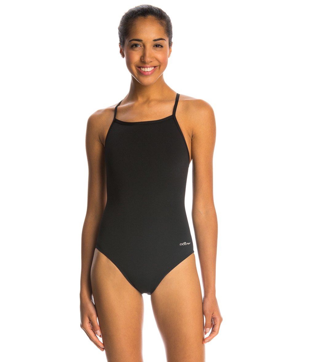 Dolfin Reliance Solid V-Back One Piece Swimsuit