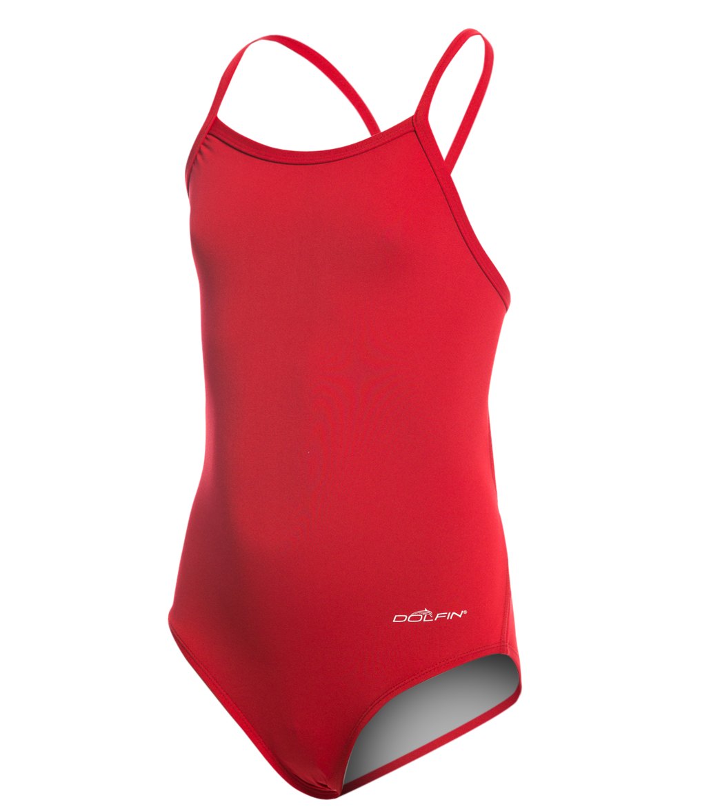 Dolfin Youth Reliance Solid VBack One Piece Swimsuit at