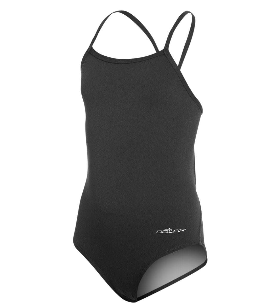 Dolfin Youth Reliance Solid V-Back One Piece Swimsuit