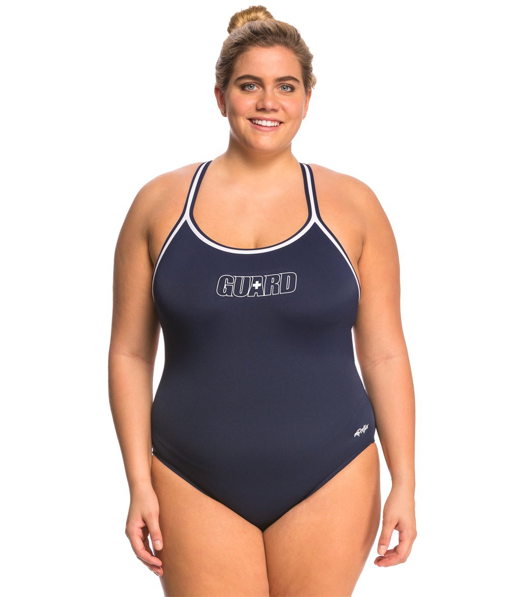 Dolfin Lifeguard Plus Size DBX Back One Piece Swimsuit at SwimOutlet