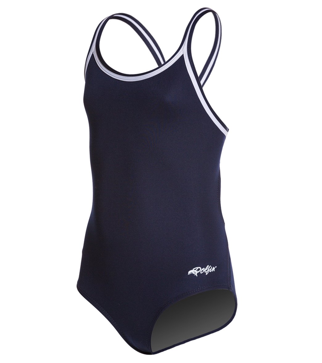 Dolfin Solid Youth DBX Back One Piece Swimsuit