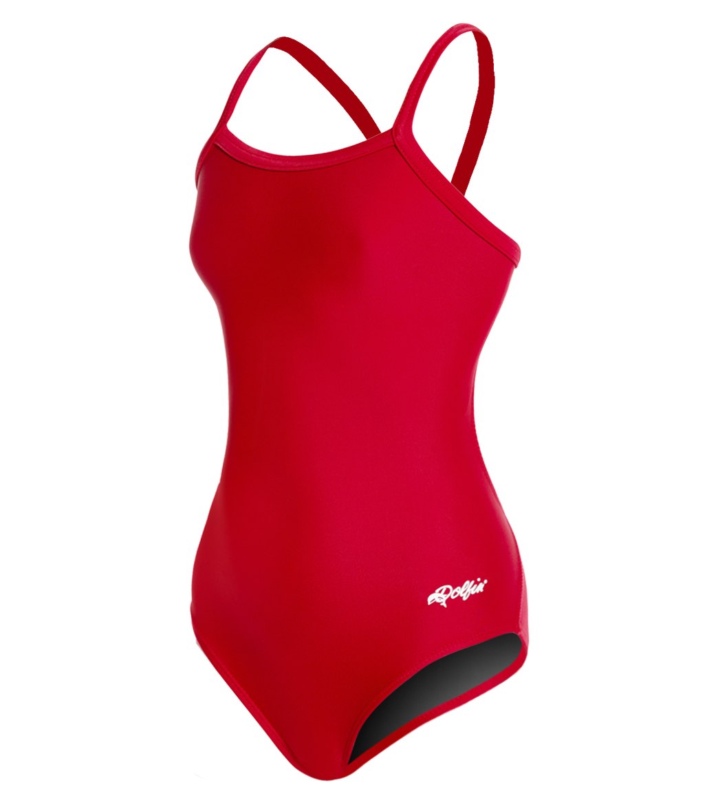 Dolfin Xtra Life Lycra Solid Youth V-2 Back One Piece Swimsuit