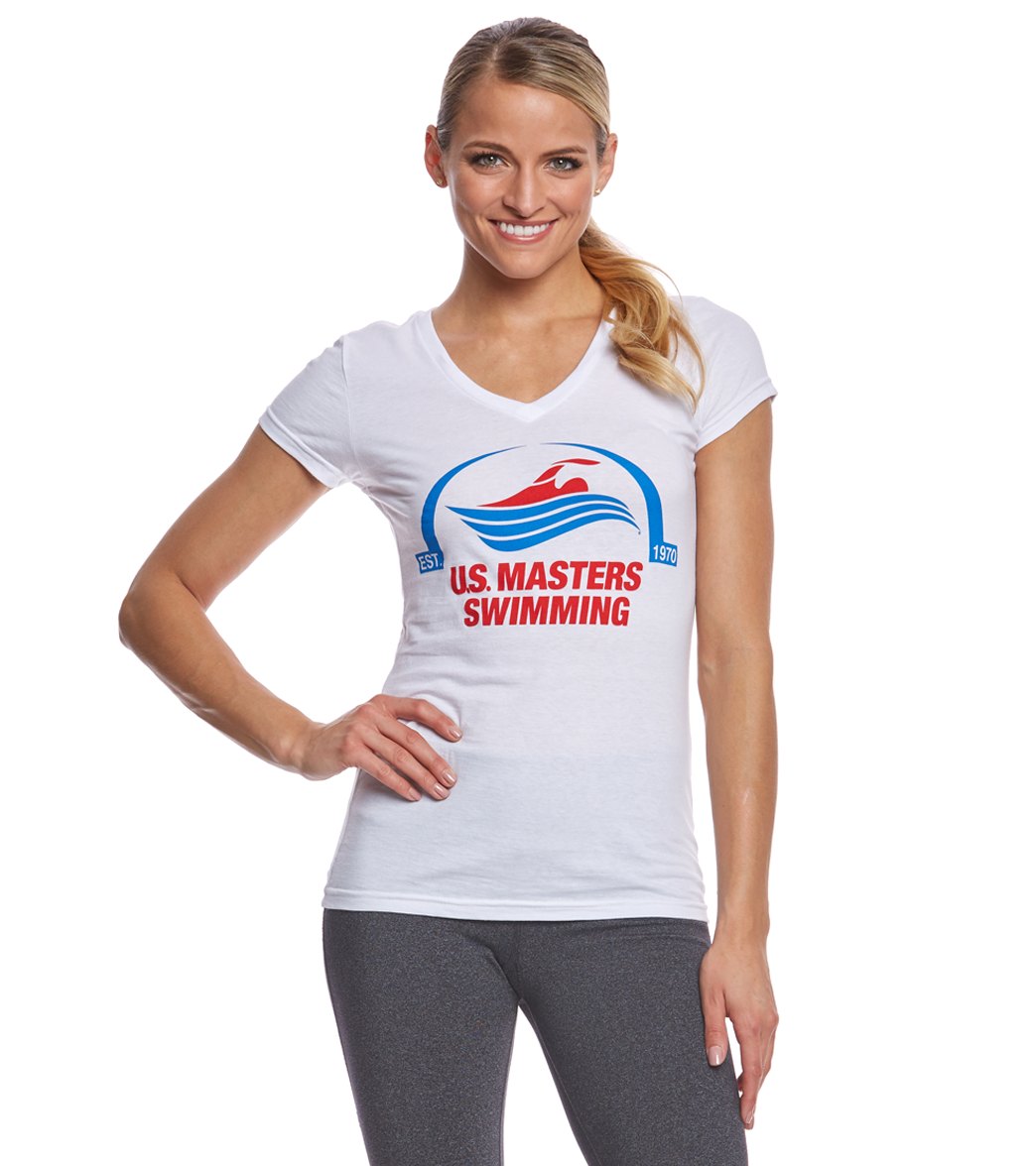 U.S. Masters Swimming USMS Womens Classic V-Neck T-Shirt