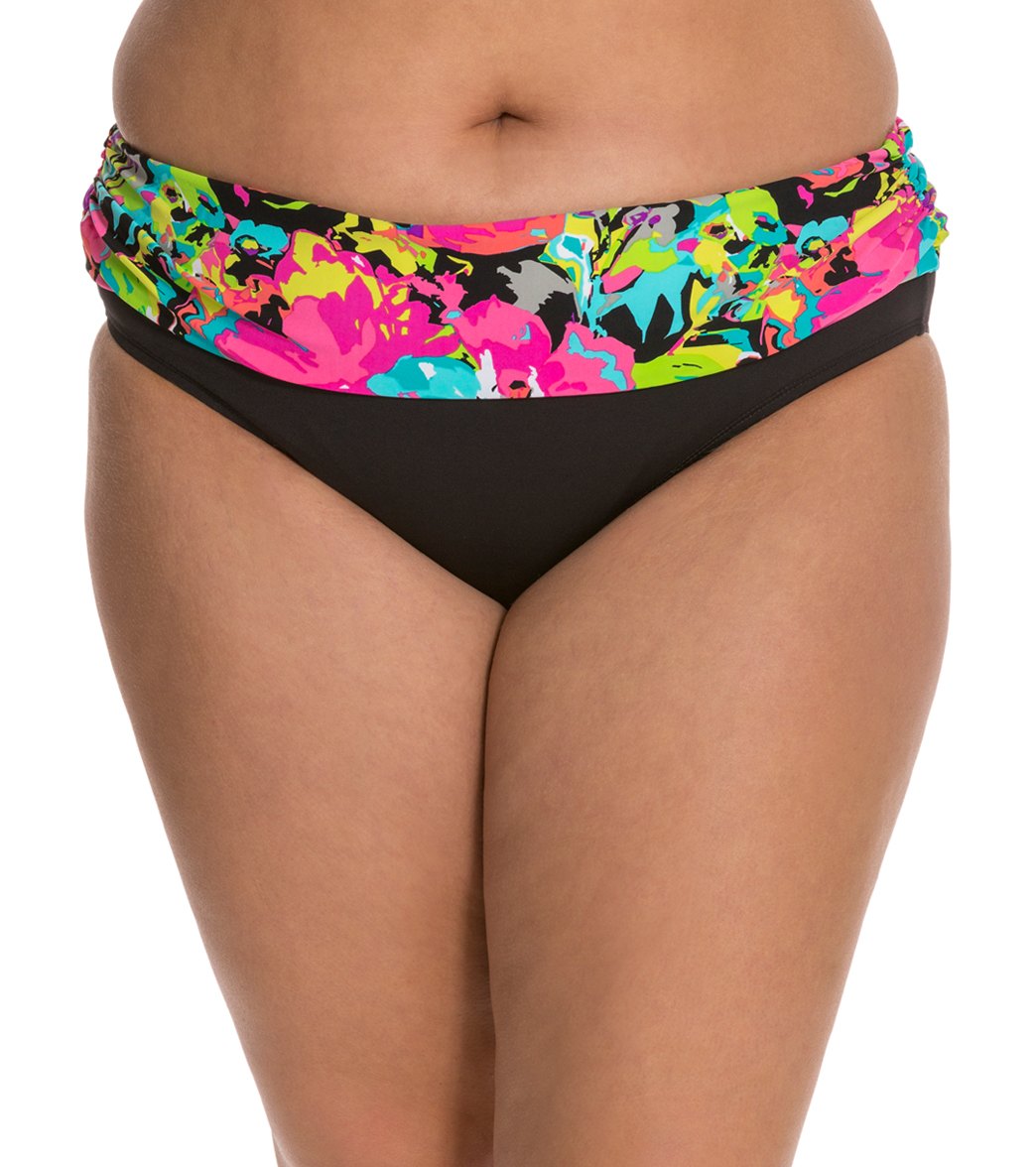 Kenneth Cole In Full Bloom Plus Size Sash Hipster Bottom