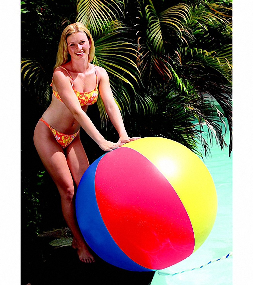 16 Inflatable 6-Panel Beach Ball Swimming Pool Toy