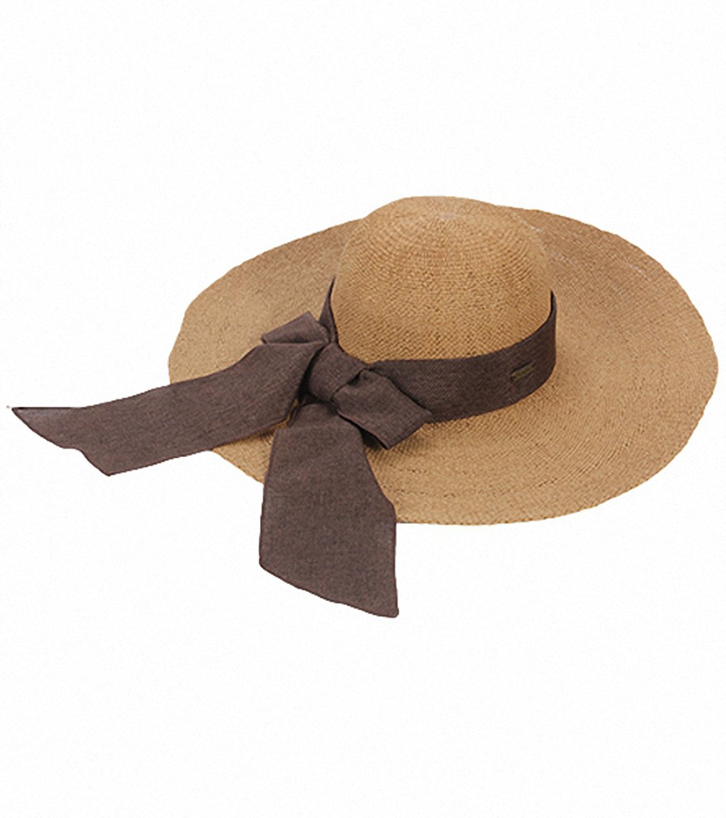 Sun N Sand Melina Crochet W/ Linen Scarf Straw Hat