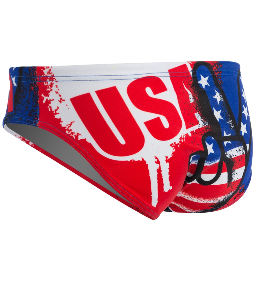 Turbo Men's USA Victory Water Polo Brief at