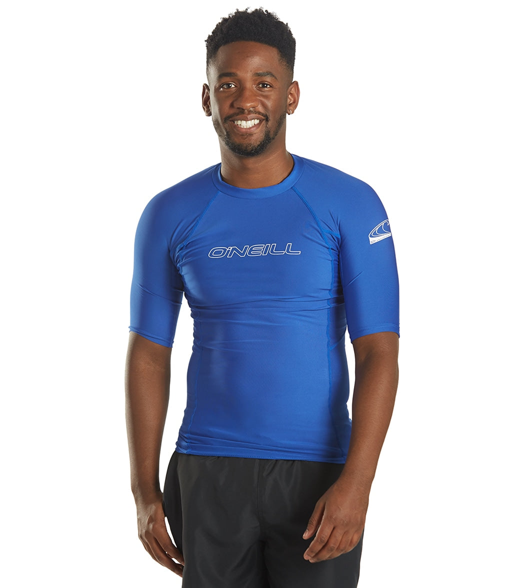 Rashguard O'Neill Basic Skins – UV 50+, Manches Courtes, Coupe Slim, Stretch, Pour Surf, Natation Et Plage