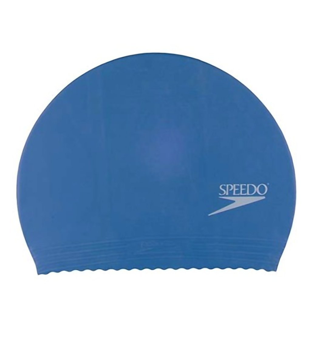 Speedo Solid Latex Swim Caps Blue at