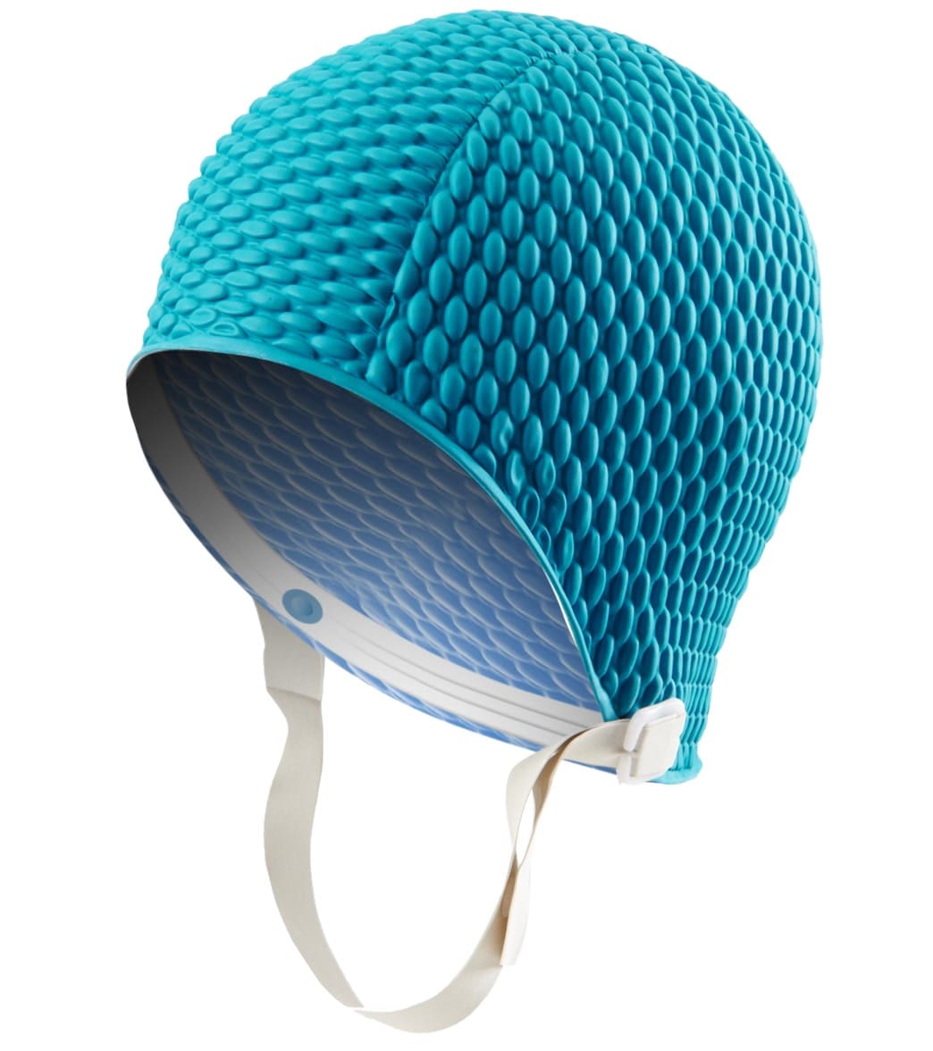 Sporti Bubble Swim Cap with Chin Strap