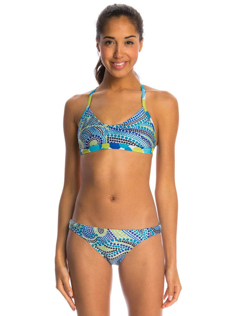 Illusions Dot 2 Dot Blue Green Two Piece Swimsuit Set