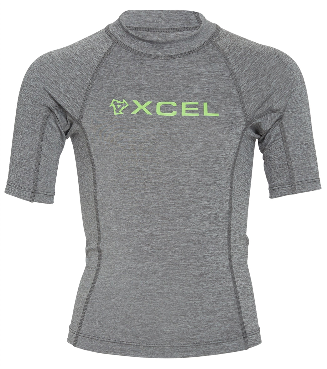 Xcel Boys' Premium Stretch Short Sleeve Rash Guard (Little Kid, Big Kid